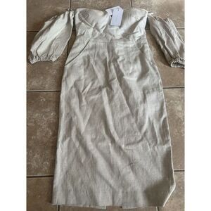 NWT Friend Of Audrey 8 Hayley Linen Speckled Dress